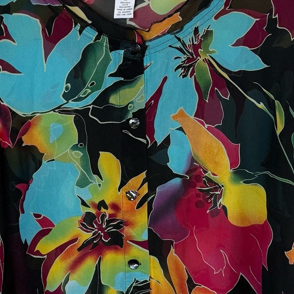 Soft Surroundings Multicolor Floral Blouse - Picture 2 of 8